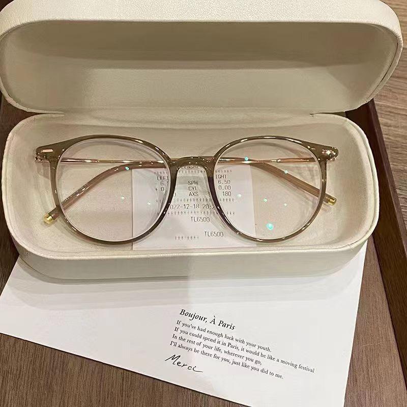 3Pcs Round Glasses Frame Myopia Women Prescription Eyeglasses Anti-Blue Light Ultra-Light Fashion Eyewears
