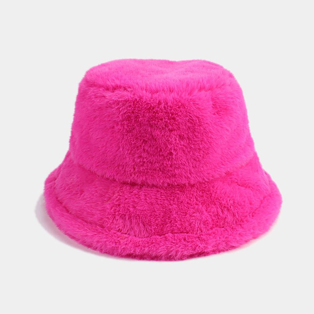 Fashion Solid Colour Fisherman Hat Autumn And Winter Outdoor Warm Plush Basin Hat