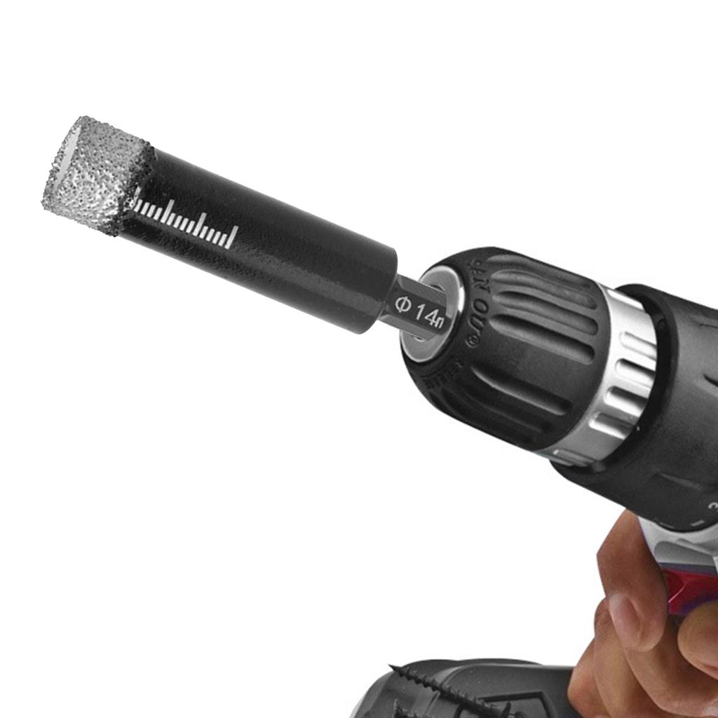 6,35 мм Шестигранный хвостовик Алмазная напайка Сухое бурение Сверло Инструмент для пробивки отверстий для точного сверления в различных материалах