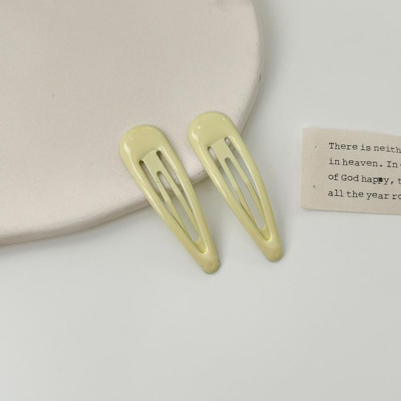 10Pcs/lot Macaron Candy Color Waterdrop Shape 5cm BB Hair Clips Girls Kids Hairpins Barrettes Headwear Accessories For Women