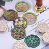 Cherry Blossom Envelope Plant Leaves Wax Seal Stamp Retro Antique Sealing Wax Scrapbooking Stamps Wedding Decorative Invitation