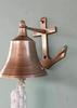 Nautical Brass Bell Anchor Bell ~ With Wall Mounted Bracket Ship Bell