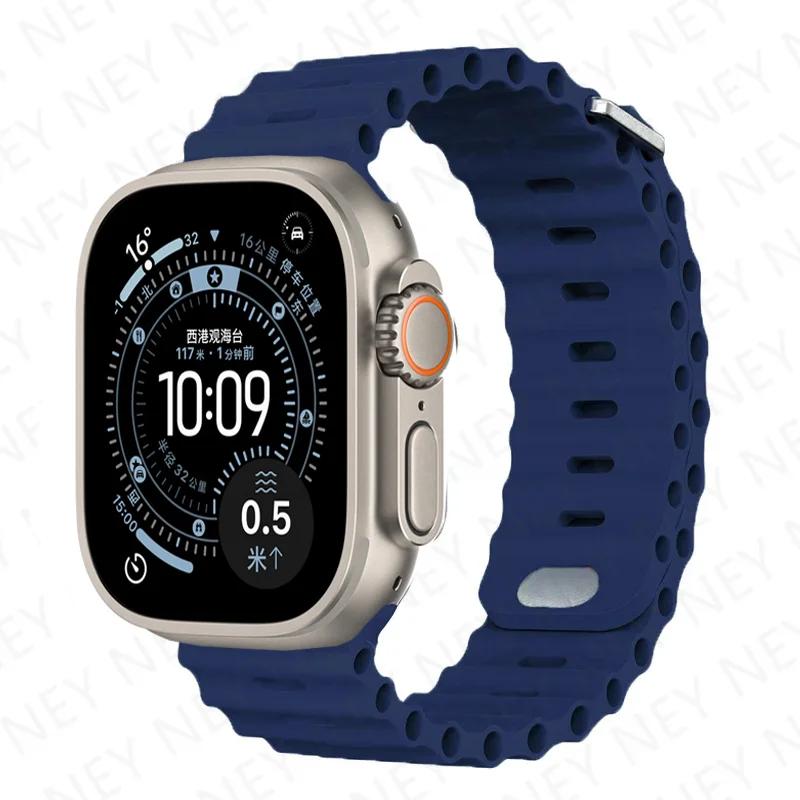 Straps for Apple Watch Band 44mm 40mm 45mm 49mm 41mm 42mm 46mm ocean bracelet correa iWatch series 7 6 3 se 8 Ultra 2 9 10 11