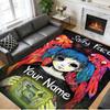 Crystal Velvet Rug Custom Name Text, Soft Non Slip Floor Mat Home DecorSally Face