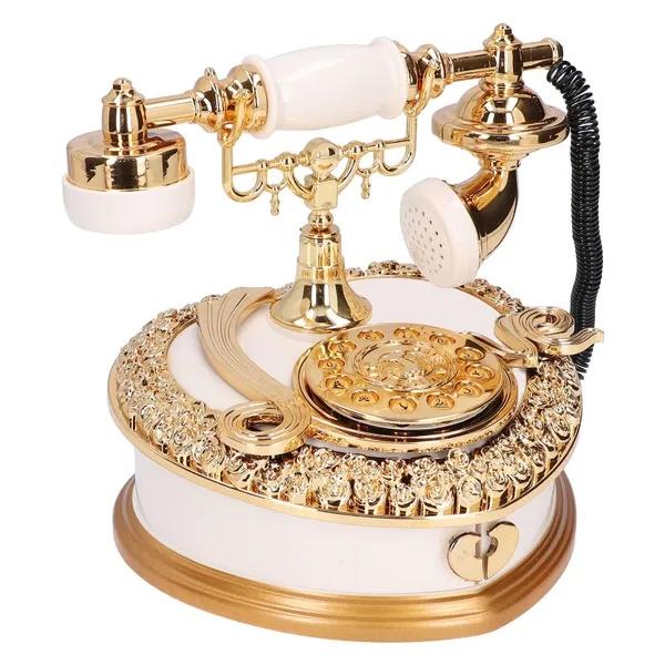 Музыкальная шкатулка для телефона в форме сердца в стиле ретро, музыкальная шкатулка для драгоценностей, украшения для девочек, подарок на день рождения, белая музыкальная шкатулка