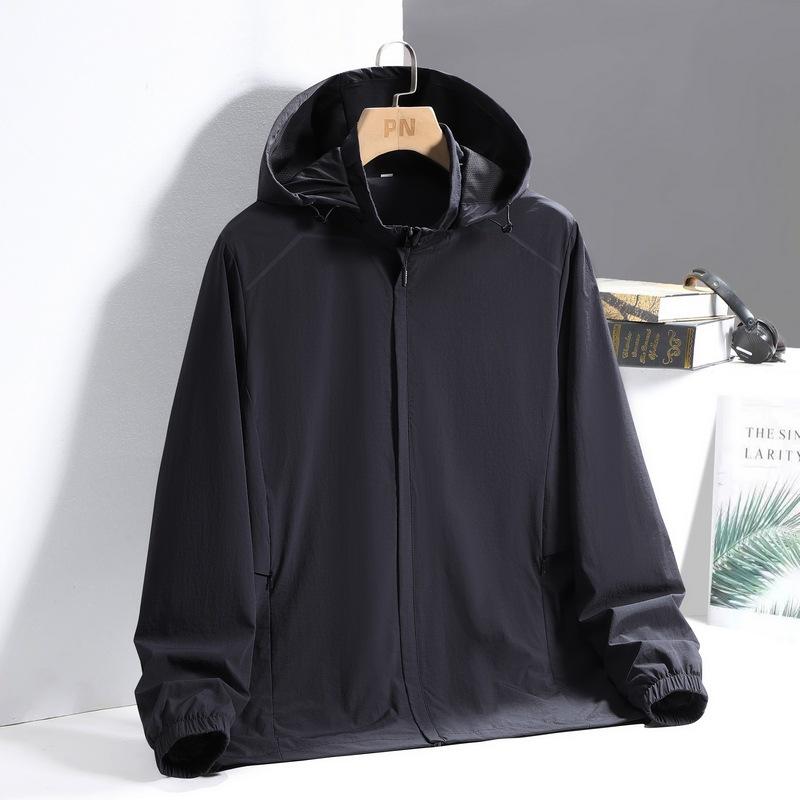 Outdoor Sports Men's Jacket Spring and Autumn Windproof Hooded Jacket Men's Thin Trench Coat Jacket Men's