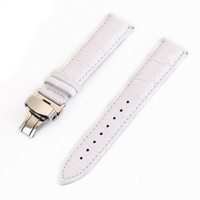 Genuine Leather Watchbands 12 13 14 15 16 17 18 19 20 21 22 24mm Crocodile Grain Watch Band Butterfly Buckle Strap Bracelet Belt
