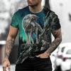 Wolf T-Shirt Men's 3D Print Tees Summer Short Oversized Clothing Fashion Harajuku Animal Tops New Casual Boys T Shirt Streetwear