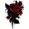1Pc Car Sticker Dark Rose Flower, For Car Body, Home Window Door
