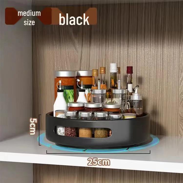 360° Rotating Spice Rack: Multifunctional Kitchen Condiment Storage Box