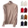 Wool Pure Cashmere Sweater  Women's Knitted Turtleneck Cashmere Jumper Pullover Elasticity Pull Femme High Neck Knitting Sweaters Sweater