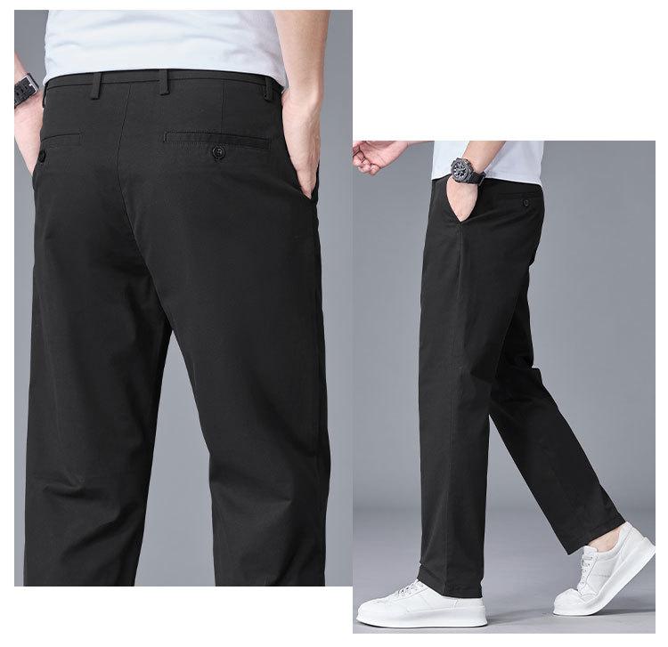 [UV resistant cooling sensation/98% cotton/DP no ironing] Light and thin sun protection elastic commuting casual pants for men
