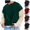 Men's Colored Loose Drop Shoulder Sleeves Round Neck Hoodies Men's Casual Sports Hoodies