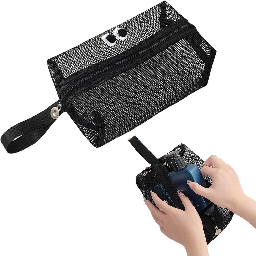 Large Capacity Cute Zipper Pouch Portable Cartoon Toiletries Organizer Swimming