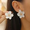 Floral Alloy Jewelry Set Women Necklace Earring Anklet With Painted Flower Pendant KC Gold Plated 2025