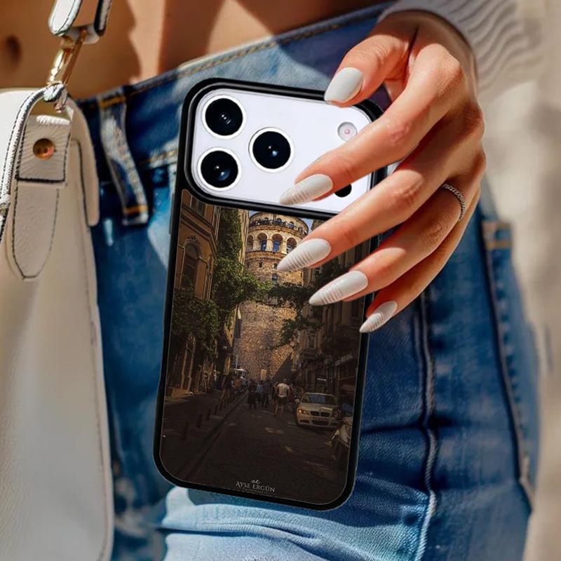 Турция Галатская башня Чехол для телефона Для iPhone 17 Air 14 15 13 12 Max Чехол Для Apple 16e 11 Pro Max Plus Coque