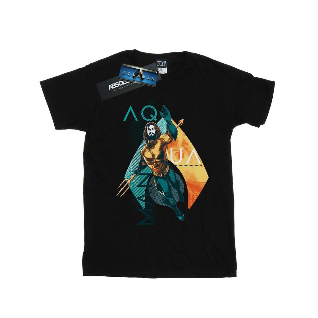 DC Comics Boys Aquaman Tropical Icon T-Shirt