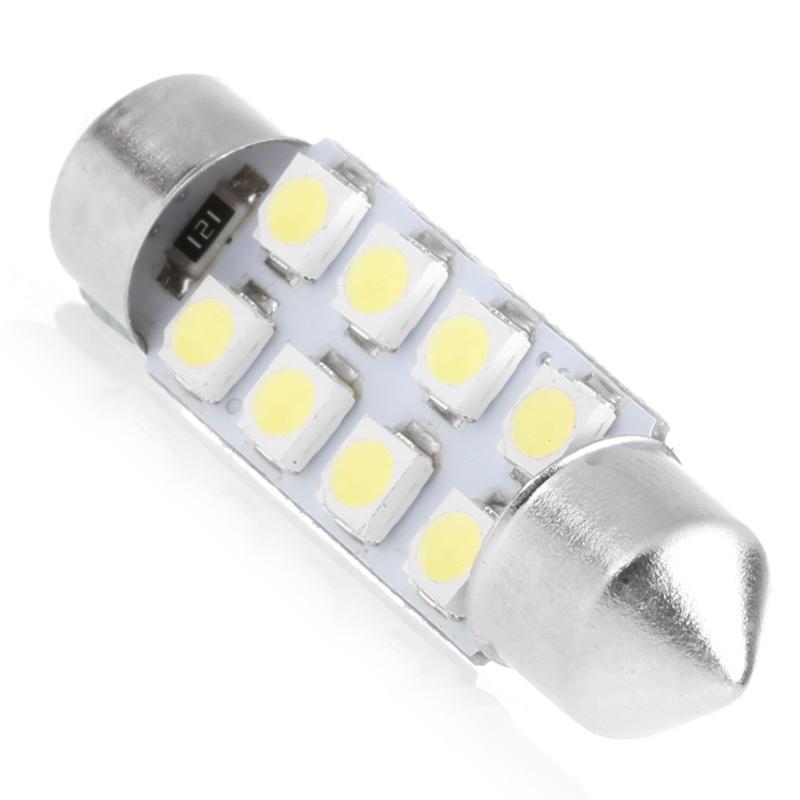 10/4 шт. 31 мм, 36 мм, 39 мм, 41 мм светодиодные лампы 2835 8SMD, автомобильная купольная лампа с двойным наконечником на крыше, лампа для чтения