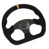 Car Steering Wheel Black Stitching Carbon Fiber 6 Holes Comfortable Grip Universal for Modification