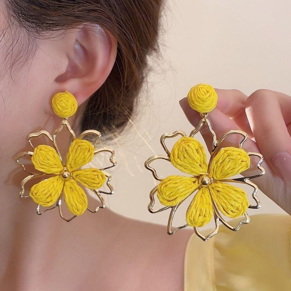 Handmade Bohemian Earrings Summer Women Jewelry Colorful Flower Earrings Gifts