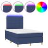 Maison Exclusive - Sommier à lattes de lit et matelas et LED Bleu 120x200 cm Tissu