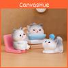 Cute Resin Cat Figurines For Fairy Gardens Miniature Desk Decorative Pieces
