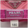 PRADA Pocono Tessuto Nylon Ribbon Hand Tote Bag One Shoulder Strap Leather Pink Silver Hardware Triangle Logo Plate
