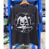 Vintage Washed Cotton Long Sleeve Tee With Bold Letter Print Loose Fit Crewneck Men