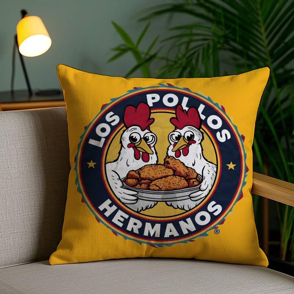Los Pollos Hermanos Pillow Case Office Sofa Dorm Chair Back Short Plush Double-sided Printing Home Cushion Cover