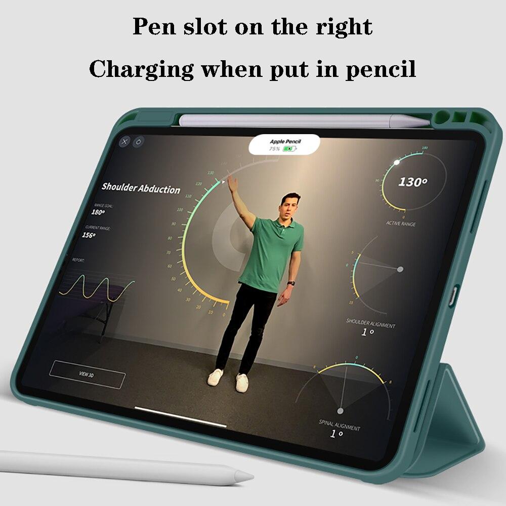 Чехол Funda для iPad Pro 11, чехол для iPad Air 4, чехол 4-го поколения для iPad Pro 12,9, чехол-карандаш с беспроводной зарядкой