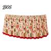 Seasonal Table Skirt Christmas Skirt, Santa Claus Elk Prints, Elastic Edge, Dining Decor, Festive Home Decor Elf Xmas Tree for Holiday Party