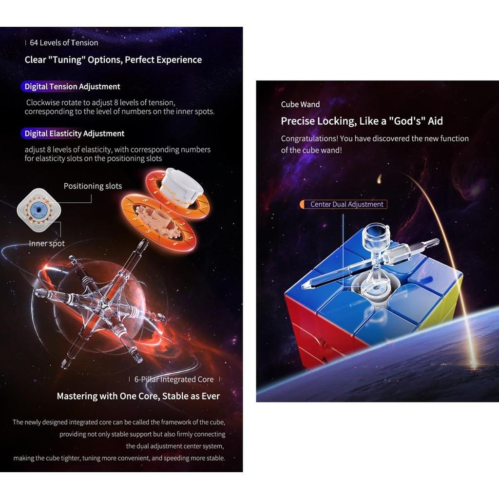 Moyu WeiLong WRM V10 Series [Japanese Cube Strategy Guide & Pouch IncludedAuthentic] Cube for Competitions (Magnetic UV Coated Version)