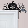 Наклейка на дверь на Хэллоуин, акриловая летучая мышь, тыква, настенная наклейка на дверь на Хэллоуин, угловая рамка, знак, украшение для дома для дверного настенного выключателя