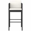 Maison Exclusive - Ensemble de bar de jardin 5 pcs et coussins Résine tressée Noir