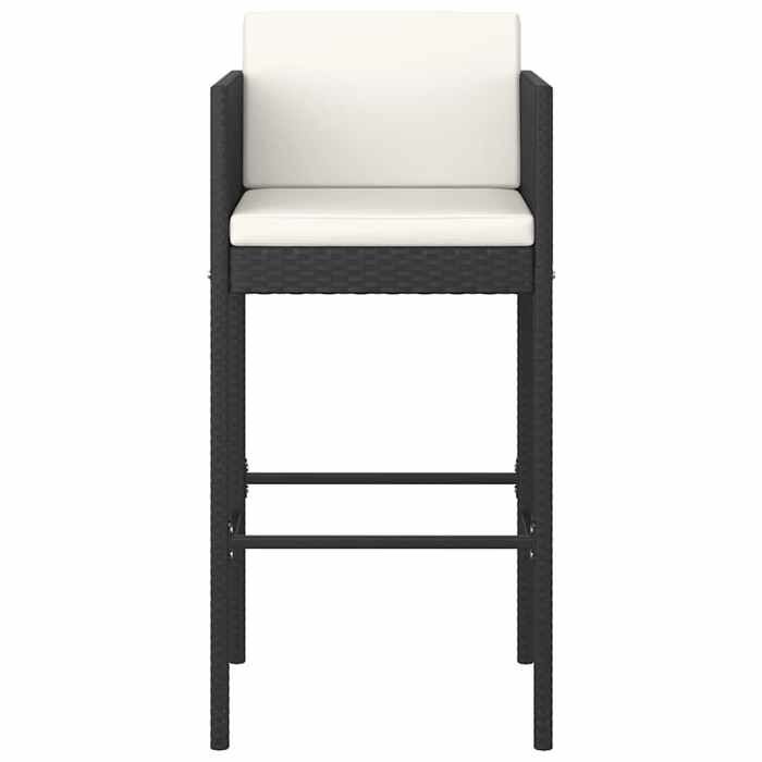 Maison Exclusive - Ensemble de bar de jardin 5 pcs et coussins Résine tressée Noir