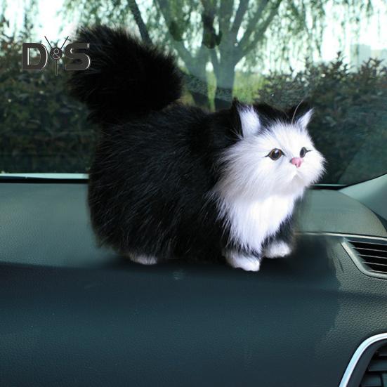 Имитация кошачьего орнамента, реалистичная плюшевая игрушка кошечка, искусственный мех, модель животных, пушистая кукла для кошек, подарок для детей, любителей кошек