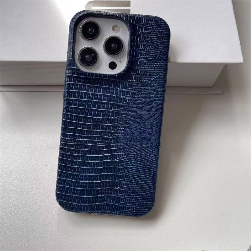 Роскошный противоударный чехол для телефона 16 Pro Max с узором под кожу ящерицы, включая защитную крышку для камеры