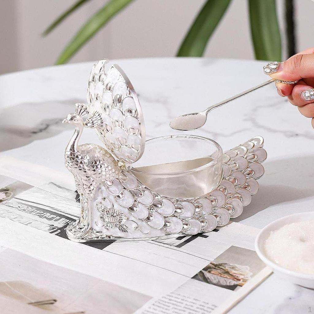 Condiment Canister Seasoning Jar Multipurpose Novelty Ornament Pot with Spoon for Home