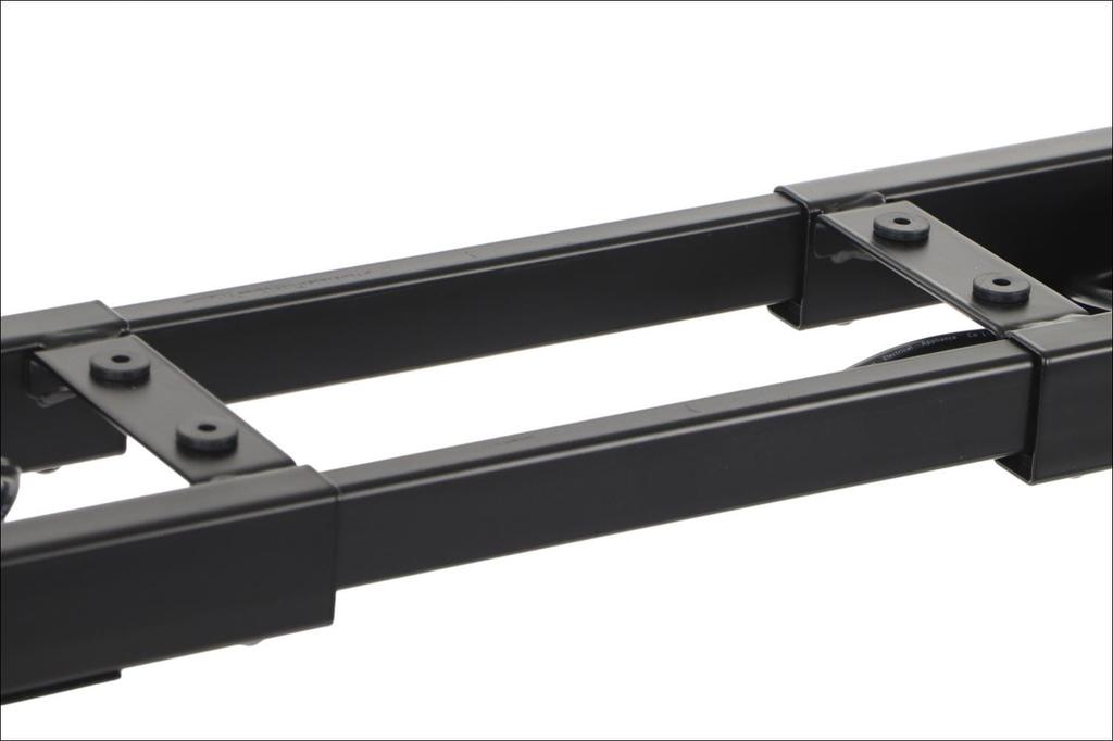 Two-engine metal desk (table) frame with electric height adjustment, electric PRATO 04-2T/B BLACK