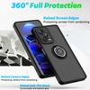 KEYSION Матовый чехол для Redmi Note 12 Pro + 5G, прозрачный силиконовый + подставка для кольца из поликарбоната, противоударный чехол для телефона для Xiaomi POCO X5 Pro 5G