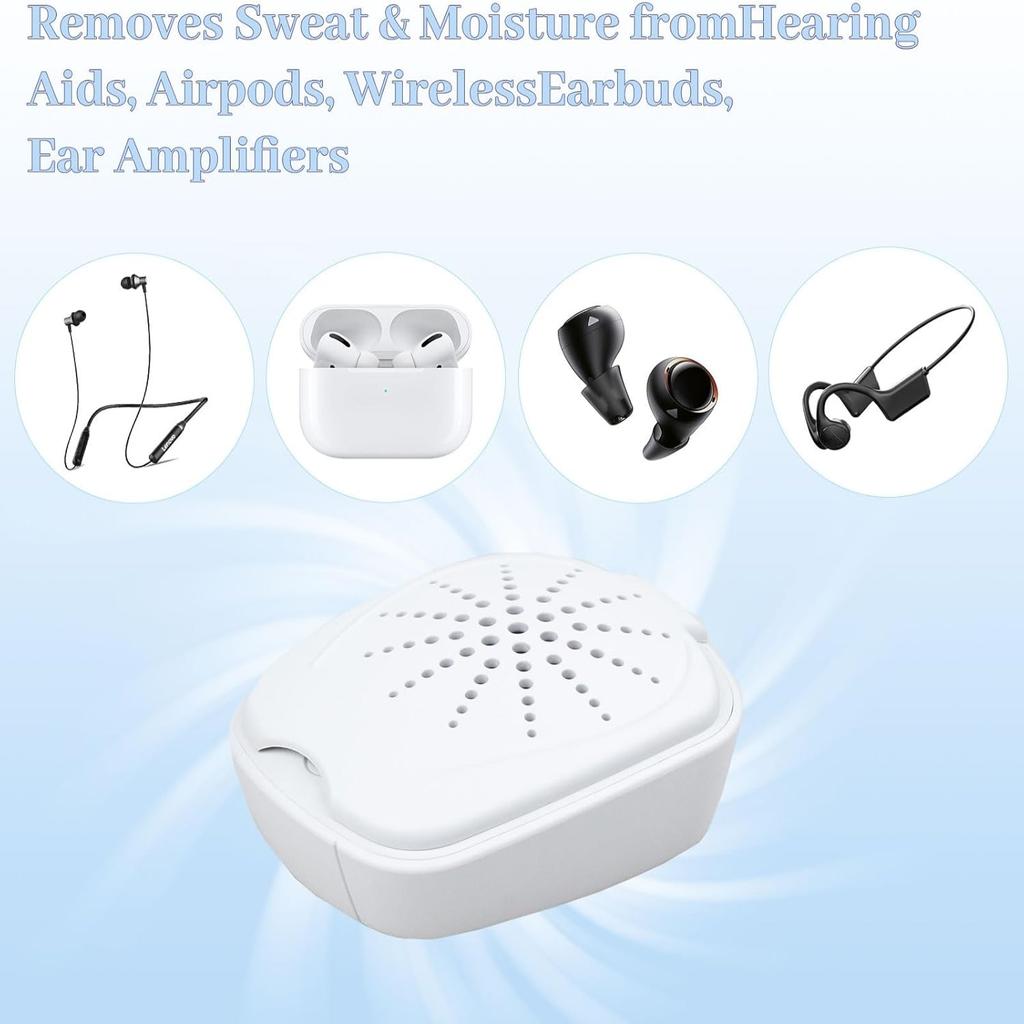 Hearing Aid Drying Case Box Electronic Dehumidifier U-VC Ear Dryer Hearing Aid Cleaning Tool Accessories Drying Jars Capsules