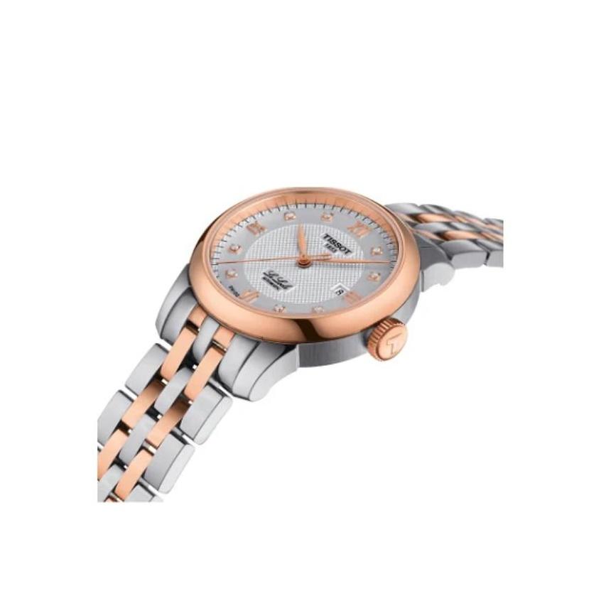 Tissot Часы Le Locle с автоматическим механическим механизмом, водозащитой 30 м, серебристым циферблатом 29 мм, браслетом из нержавеющей стали, женские часы T006.207.22.036.00