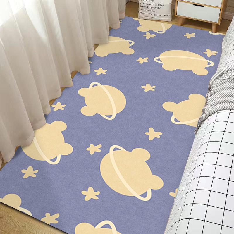 Милый ковер с рисунком для девочек, ковер для гостиной, спальни, розовый ковер, нескользящий коврик для гостиной, спальни