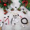 Runtow 50pcs Christmas Snowman Wooden Bead Set DIY Christmas Tree Pendant 2025 Merry Christmas Decor for Home Navidad