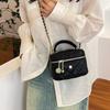 Spring and Summer New Diamond Chain Bag Fashionable Versatile Shoulder Messenger Bag Portable Mini Bucket Bag