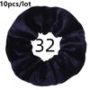 10pc/lot Scrunchies Velvet Scrunchies Hair Accessories For Women Elastic Bands Elegant Ponytail Solid Colors Coffee Black Grey