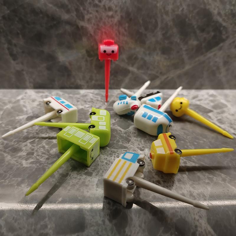 Мультяшная фруктовая вилка, зубочистки, милые животные, выбор еды, мини-ланч-бокс, украшение, детский инструмент для пищевых добавок