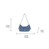 Underarm Bag Retro Denim Shoulder Bag Y2K Cloth Armpit Bag Trend Denim Handbag  Shopping