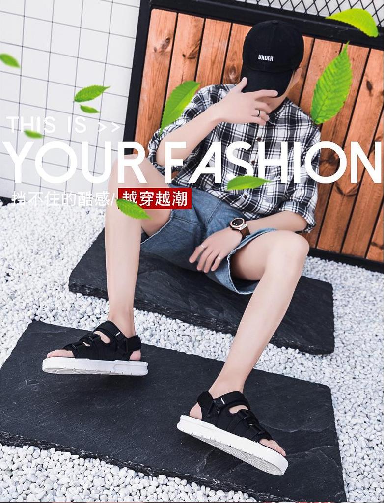 Мужские универсальные резиновые сандалии с нескользящей подошвой 2025: Дышащая, Устойчивая к запаху Повседневная Спортивная Пляжная Обувь