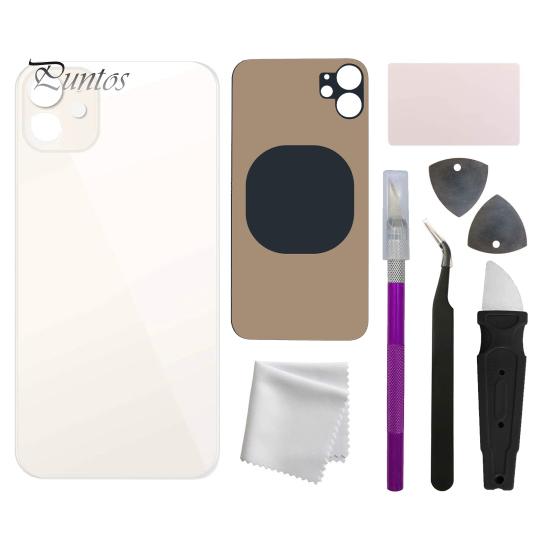 Replacement Glass Professional Back Housing Rear Battery Cover With Preinstalled Adhesive Repair Tools For Iphone 11 61 Inch All Carriers